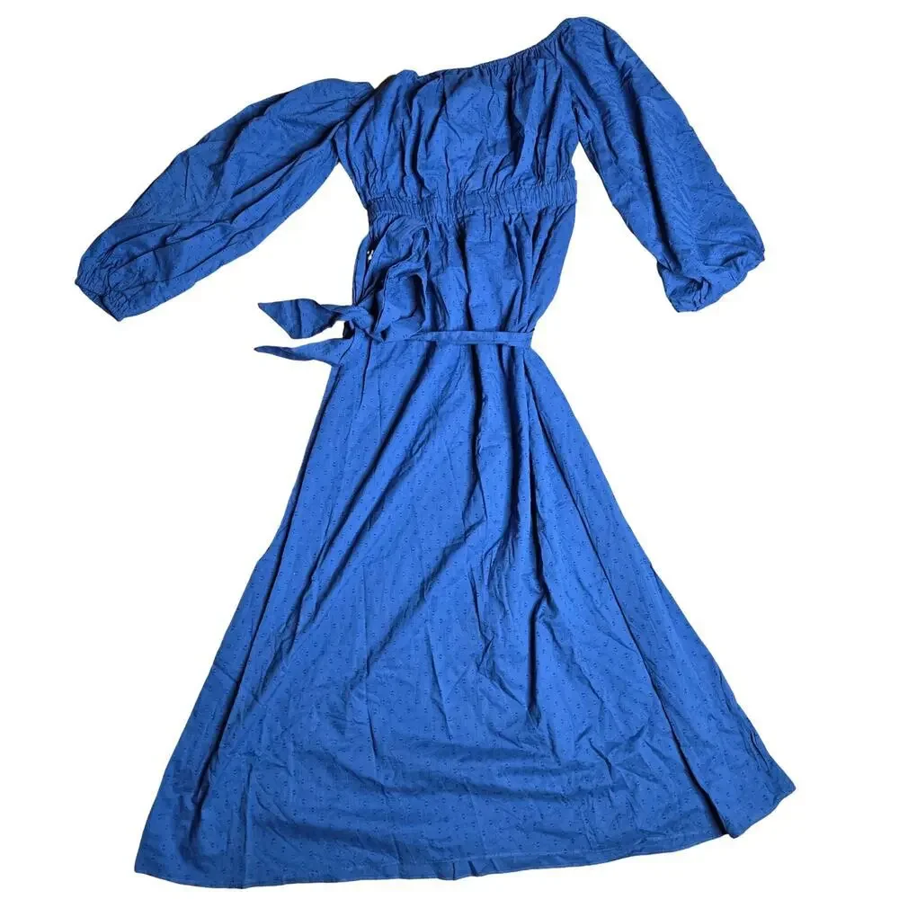 Mara Hoffman Blue Malika Blue Maxi Dress Swiss Dot New Size: S‎